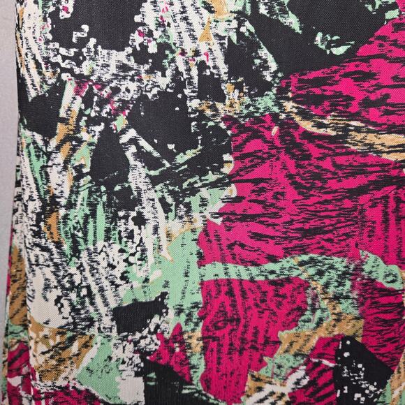 Sahalie Womens Small Maxi Skirt Stretch Artistic Abstract Colorful Boho Chic - Picture 3 of 9